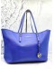 (LIKE NEW) MICHAEL KORS BLUE COWHIDE LEATHER TOTE BAG 