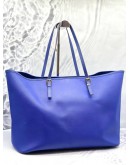 (LIKE NEW) MICHAEL KORS BLUE COWHIDE LEATHER TOTE BAG 