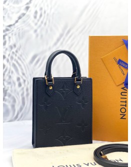 (UNUSED) LOUIS VUITTON PETIT SAC PLAT MONOGRAM EMPREINTE LEATHER BAG -FULL SET-
