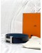 (LIKE NEW) HERMES CONSTANCE H BUCKLE BELT BLACK NAVY BLUE -FULL SET-