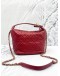 (LIKE NEW) CHANEL LAMBSKIN QUILTED SMALL HOBO RED -FULL SET-