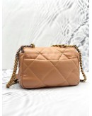 (LIKE NEW) CHANEL LAMBSKIN QUILTED MEDIUM CHANEL 19 FLAP -FULL SET-