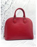 (LIKE NEW) LOUIS VUITTON ALMA MM EPI LEATHER IN RED