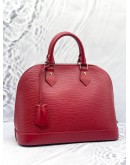 (LIKE NEW) LOUIS VUITTON ALMA MM EPI LEATHER IN RED