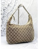 (LIKE NEW) GUCCI CHARMY HOBO GG CANVAS SHOULDER BAG 