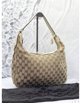 (LIKE NEW) GUCCI CHARMY HOBO GG CANVAS SHOULDER BAG 