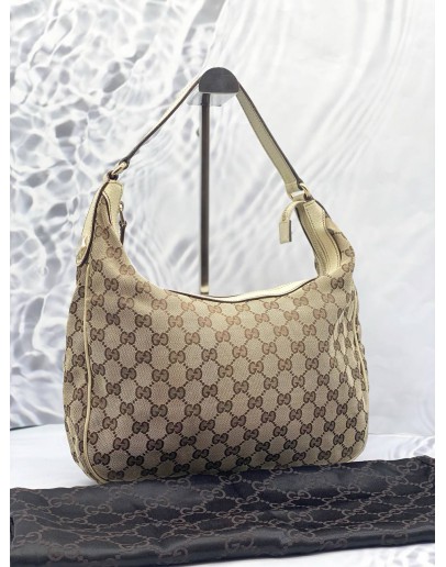 (LIKE NEW) GUCCI CHARMY HOBO GG CANVAS SHOULDER BAG 