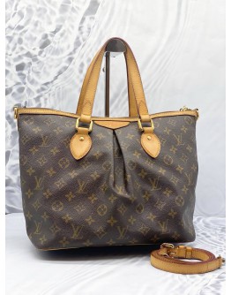 LOUIS VUITTON PALERMO PM BROWN MONOGRAM CANVAS WITH STRAP