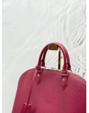 (LIKE NEW) LOUIS VUITTON ALMA MM TOP HANDLE BAG IN MAROON EPI LEATHER