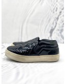 CELINE BLACK PATENT LEATHER SLIP ON SNEAKERS SIZE 36