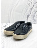 CELINE BLACK PATENT LEATHER SLIP ON SNEAKERS SIZE 36