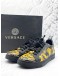 (LIKE NEW) VERSACE LOW TOP VITELLO ST.BAROCCO SIGNATURE PRINTED LEATHER SNEAKER SIZE 42 -FULL SET-