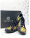 (LIKE NEW) VERSACE LOW TOP VITELLO ST.BAROCCO SIGNATURE PRINTED LEATHER SNEAKER SIZE 42 -FULL SET-