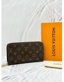 LOUIS VUITTON ZIPPY WALLET IN BROWN MONOGRAM CANVAS -FULL SET-