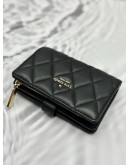 (LIKE NEW) KATE SPADE CAREY COMPACT BIFOLD WALLET IN BLACK CALFSKIN LEATHER