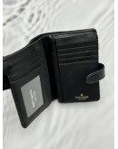 (LIKE NEW) KATE SPADE CAREY COMPACT BIFOLD WALLET IN BLACK CALFSKIN LEATHER