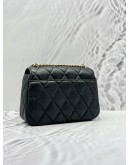 KATE SPADE CAREY SMALL FLAP SHOULDER AND CROSSBODY BAG IN BLACK CALFSKIN LEATHER
