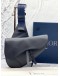 (LIKE NEW) CHRISTIAN DIOR SADDLE IN DARK BLUE GRAINED CALFSKIN LEATHER BAG WITH BLUE STRAP -FULL SET- 