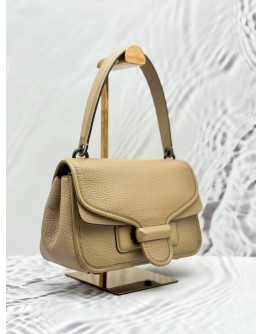 COACH CODY FLAP SHOULDER AND CROSSBODY BAG IN BEIGE PEBBLED LEATHER