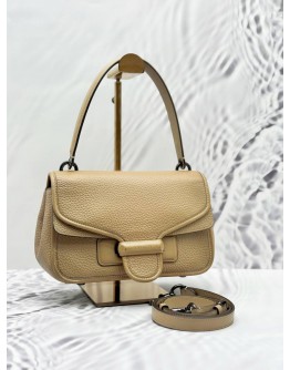 COACH CODY FLAP SHOULDER AND CROSSBODY BAG IN BEIGE PEBBLED LEATHER