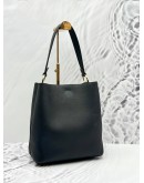 COACH MOLLIE BUCKET SHOULDER AND CROSSBODY BAG IN BLACK PEBBLED LEATHER