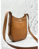 KATE SPADE LEILA NORTH SOUTH CROSSBODY BAG IN BROWN PEBBLED LEATHER