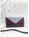 TOD'S PURPLE AND LIGHT BLUE CLUTCH WITH GOLD HARDWARE 