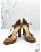 (LIKE NEW) GUCCI BROWN PATENT LEATHER HORSEBIT LEATHER TRIM MARY JANE PUMPS SIZE 36 1/2