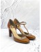 (LIKE NEW) GUCCI BROWN PATENT LEATHER HORSEBIT LEATHER TRIM MARY JANE PUMPS SIZE 36 1/2