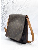 LOUIS VUITTON MONOGRAM CANVAS / LEATHER MUSETTE SALSA SHOULDER FLAP BAG