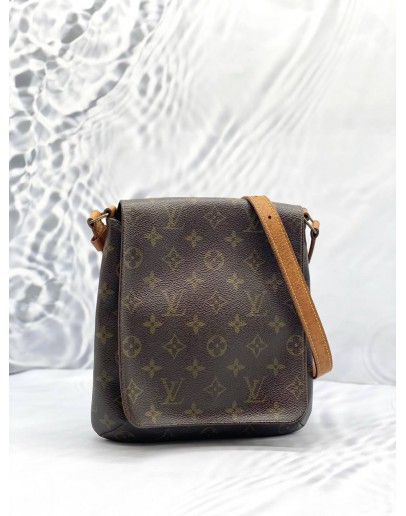 LOUIS VUITTON MONOGRAM CANVAS / LEATHER MUSETTE SALSA SHOULDER FLAP BAG