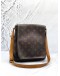 LOUIS VUITTON MONOGRAM CANVAS / LEATHER MUSETTE SALSA SHOULDER FLAP BAG