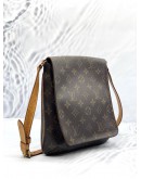 LOUIS VUITTON MONOGRAM CANVAS / LEATHER MUSETTE SALSA SHOULDER FLAP BAG