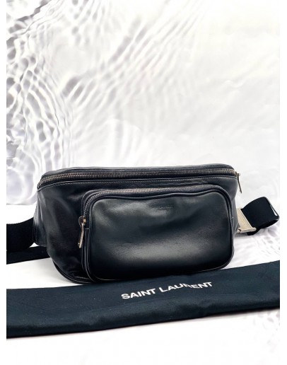 YSL YVES SAINT LAURENT BODY BAG LEATHER WAIST POUCH CROSSBODY BAG