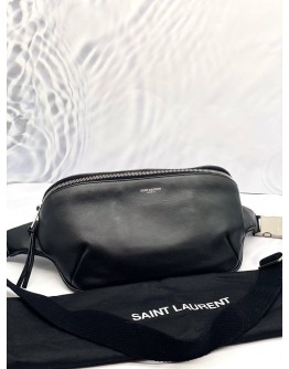 (LIKE NEW) YSL YVES SAINT LAURENT CITY BLACK LAMBSKIN LEATHER CROSSBODY BAG