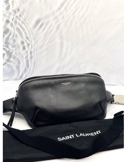 (LIKE NEW) YSL YVES SAINT LAURENT CITY BLACK LAMBSKIN LEATHER CROSSBODY BAG