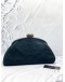 2014 CHANEL BLACK QUILTED NUBUCK LEATHER TIMELESS CLUTCH  
