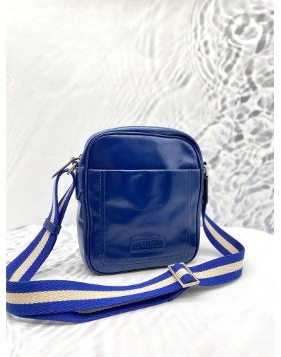 (LIKE NEW) BALLY BLUE TUSTON LEATHER CROSSBODY BAG