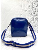 (LIKE NEW) BALLY BLUE TUSTON LEATHER CROSSBODY BAG