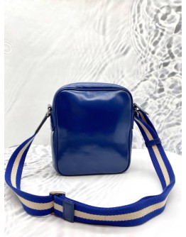 (LIKE NEW) BALLY BLUE TUSTON LEATHER CROSSBODY BAG