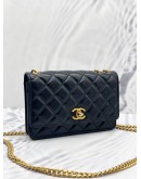 (LIKE NEW)CHANEL BLACK QUILTED LAMBSKIN CAMELLIA WALLET ON CHAIN GHW -FULL SET-
