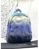 (LIKE NEW) CHANEL NYLON EMBOSSED SMALL DOUDOUNE BACKPACK BLACK BLUE WHITE