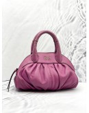 (LIKE NEW) LANCEL GOUSSET PURPLE LEATHER HANDLE BAG