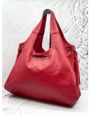 SALVATORE FERRAGAMO RED HOBO SHOULDER BAG 
