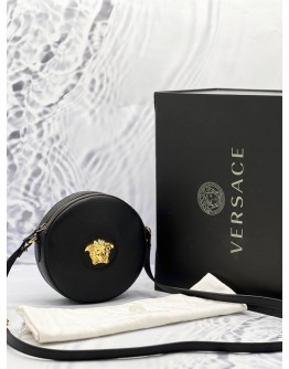 VERSACE LA MEDUSA CROSSBODY BAG IN BLACK 