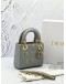 (LIKE NEW) 2024 CHRISTIAN DIOR MINI LADY DIOR METALLIC PEARLY SILVER BAG -FULL SET- 