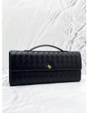 (LIKE NEW) BOTTEGA VANETA BLACK ANDIAMO CLUTCH 