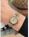 (LIKE NEW) 2000 ROLEX OYSTER PERPETUAL LADY REF 76193 HALF 18K 750 YELLOW GOLD WHITE DIAL ROMAN NUMERALS 26MM AUTOMATIC WATCH -FULL SET-