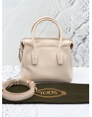 TOD’S CALFSKIN LEATHER TOP HANDLE BAG WITH STRAP 