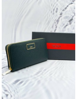 TUMI GRAINED CALF LEATHER LONG ZIPPY WALLET 